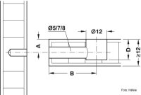 Exzentergehäuse Minifix 12/12 mm mit Abdeckrand nickelfarben 100 Stück