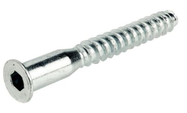 Eckverbinderschrauben für Bohrloch-Ø 5 mm Senkkopf SW4 7,0x70 mm - schwarz 10 Stück