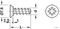 Häfele Varianta Schrauben für Beschläge Senkkopf PZ 3 mm in Holz 4,2x10,5 mm 20 Stück