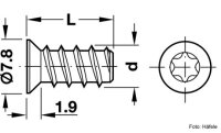 Häfele Varianta Schrauben für Beschläge Senkkopf IS 6,2x10,5 mm 20 Stück