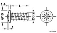 Blendenbefestigungsschrauben Kreuzschlitz PZ verzinkt