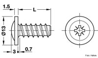 Blendenbefestigungsschrauben Kreuzschlitz PZ verzinkt Kopf-ø 13,0 mm 6,2x19,0 mm 8 Stück