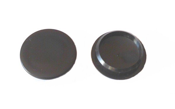 Abdeckkappen 25/30 mm Schwarz 10 Stück