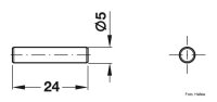 Bodenträger Stahl vernickelt 5x24 mm 8 Stück