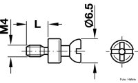 Verbindungsbolzen Rafix 20 verzinkt M4x7,5 mm 4 Stück