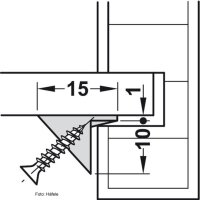 Rückwand Stabilisator silberfarben