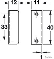 Schließwinkel zum Schrauben vernickelt 40x12 mm 1 Stück