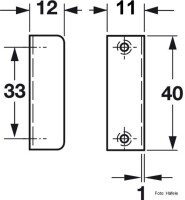 Schließwinkel zum Schrauben vernickelt 40x12 mm 2 Stück
