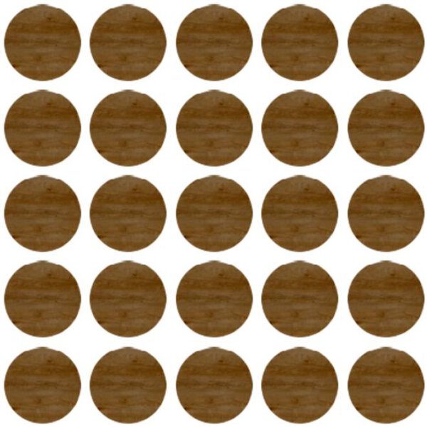 Abdeckkappen selbstklebend Eiche Lefkas dunkel 14 mm - 25 Stück