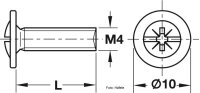 Möbelgriffschrauben Kreuzschlitz PZ
